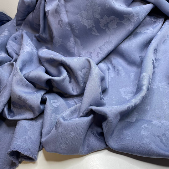 UB - Let Yourself Just Be - Jacquard Crepe Synthetic Blend Woven - Blue Floral - 2.6M Bundle
