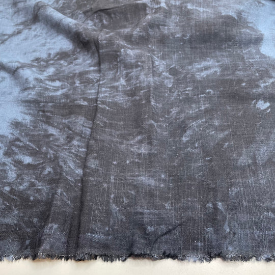 UB - Float On - Linen Blend Woven - Blue/Black Abstract - 1.5M Bundle