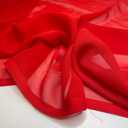 Dragon Breath - Chiffon Poly Woven - Red - 1.4M Bundle