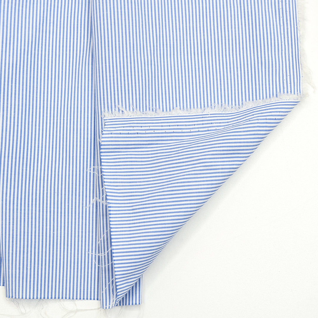 Spring Internship - Cotton Woven - Light White/Blue Stripes - 0.7M Bundle