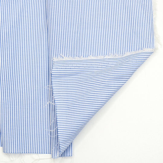 Spring Internship - Cotton Woven - Light White/Blue Stripes - 0.7M Bundle
