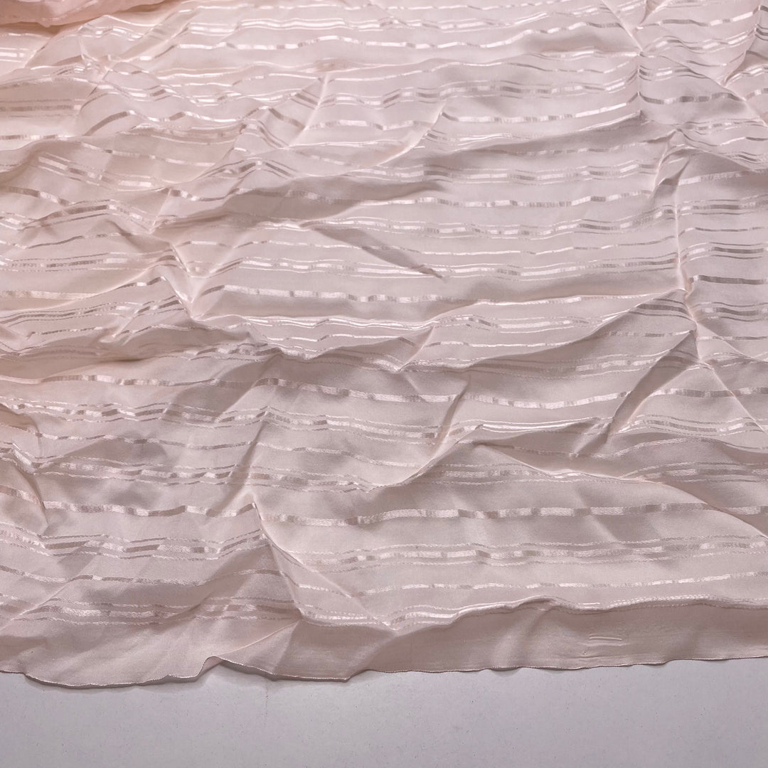 Baby Shower - Chiffon Silk Woven - Pale Pink Stripes - 5.6M Bundle