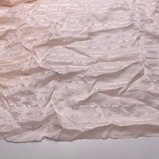 Baby Shower - Chiffon Silk Woven - Pale Pink Stripes - 5.6M Bundle