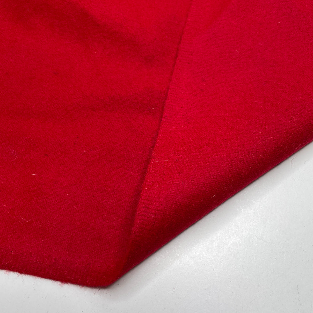 The Queens Last Visit - Basket Weave Wool Woven - Red - 1M Bundle