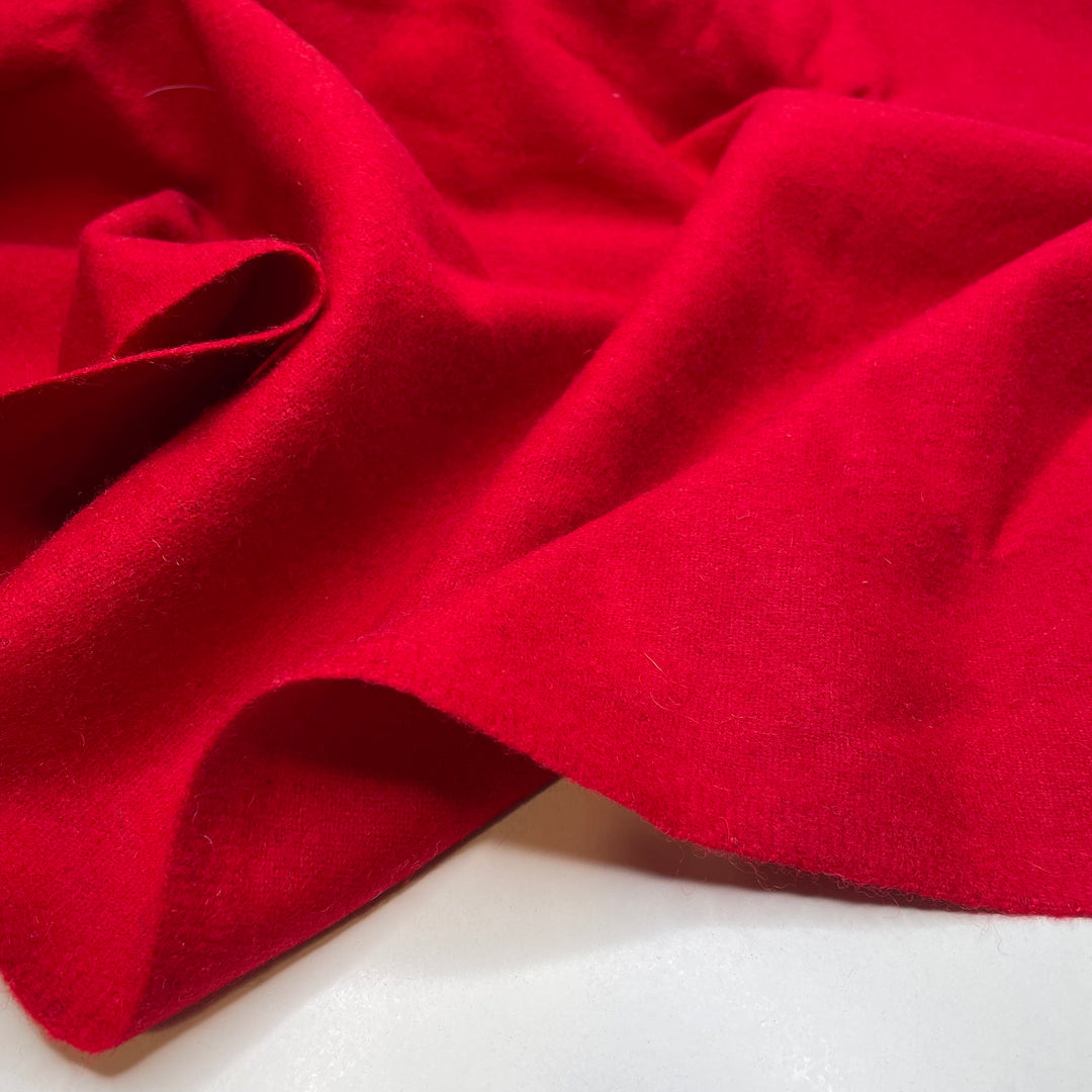 The Queens Last Visit - Basket Weave Wool Woven - Red - 1M Bundle