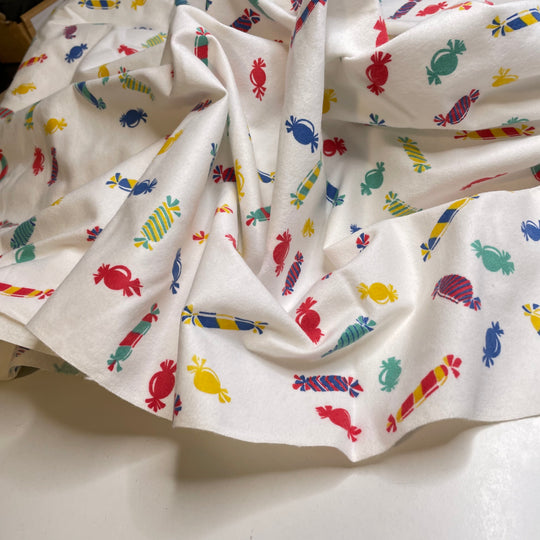 UB - Sugar Rush - Flanel Cotton Woven - White Multi Candy - Bundles