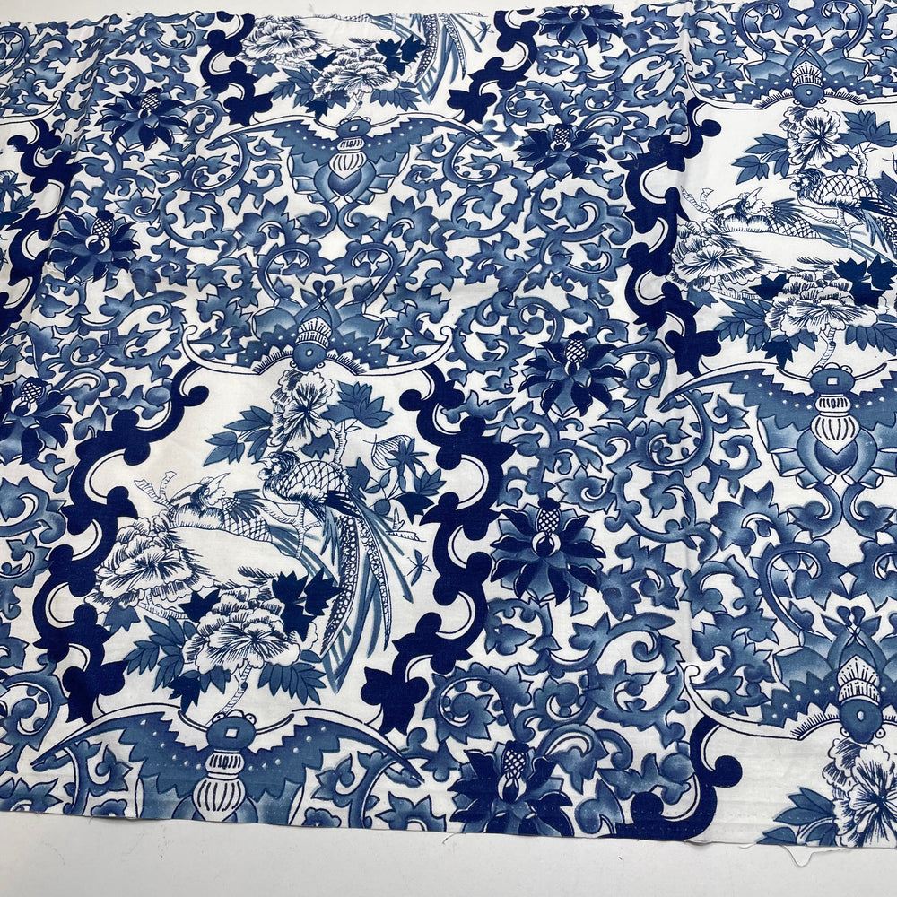 UB - Real Deal - Cotton Woven - Blue/White Geometric - 1.95M Bundle