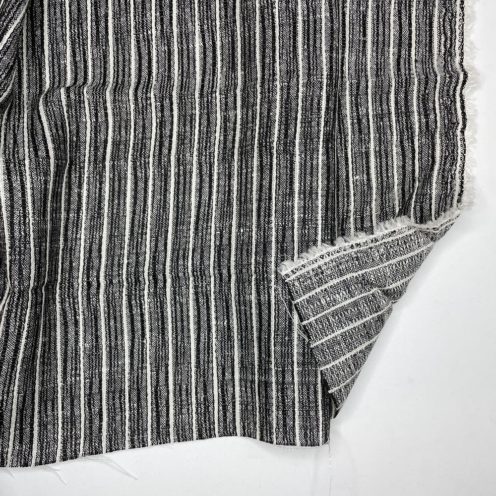 Graphite Lines - Wool Blend Woven - Black/Grey Pinstripe - 3.4M Bundle