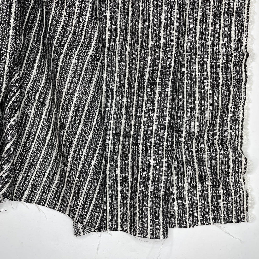 Graphite Lines - Wool Blend Woven - Black/Grey Pinstripe - 3.4M Bundle