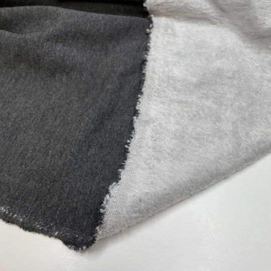 Pencil Sketches - Jersey Fleece Bamboo/Cotton Knit - Dark Grey/White - 1.4M Bundle