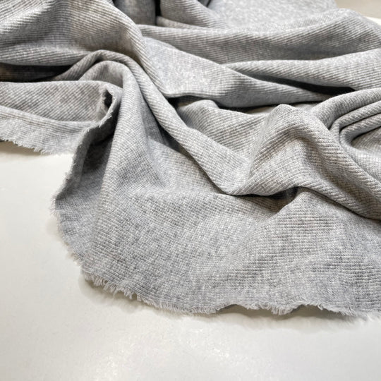 The Fog Is Creeping In - Rib Knit Cotton Blend Knit - Light Grey - Bundles