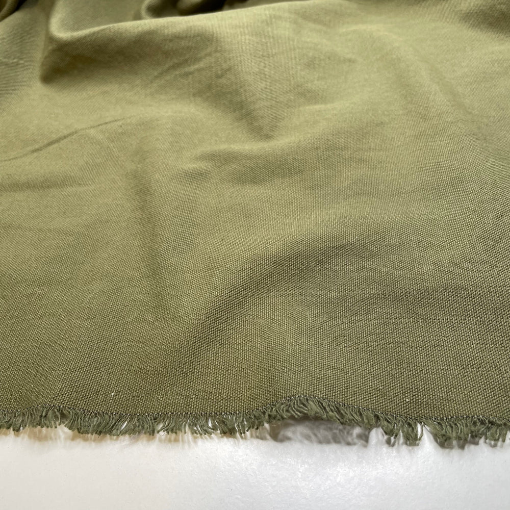 Grilled Asparagus - Basket Weave Cotton Woven - Green - 2M Bundle