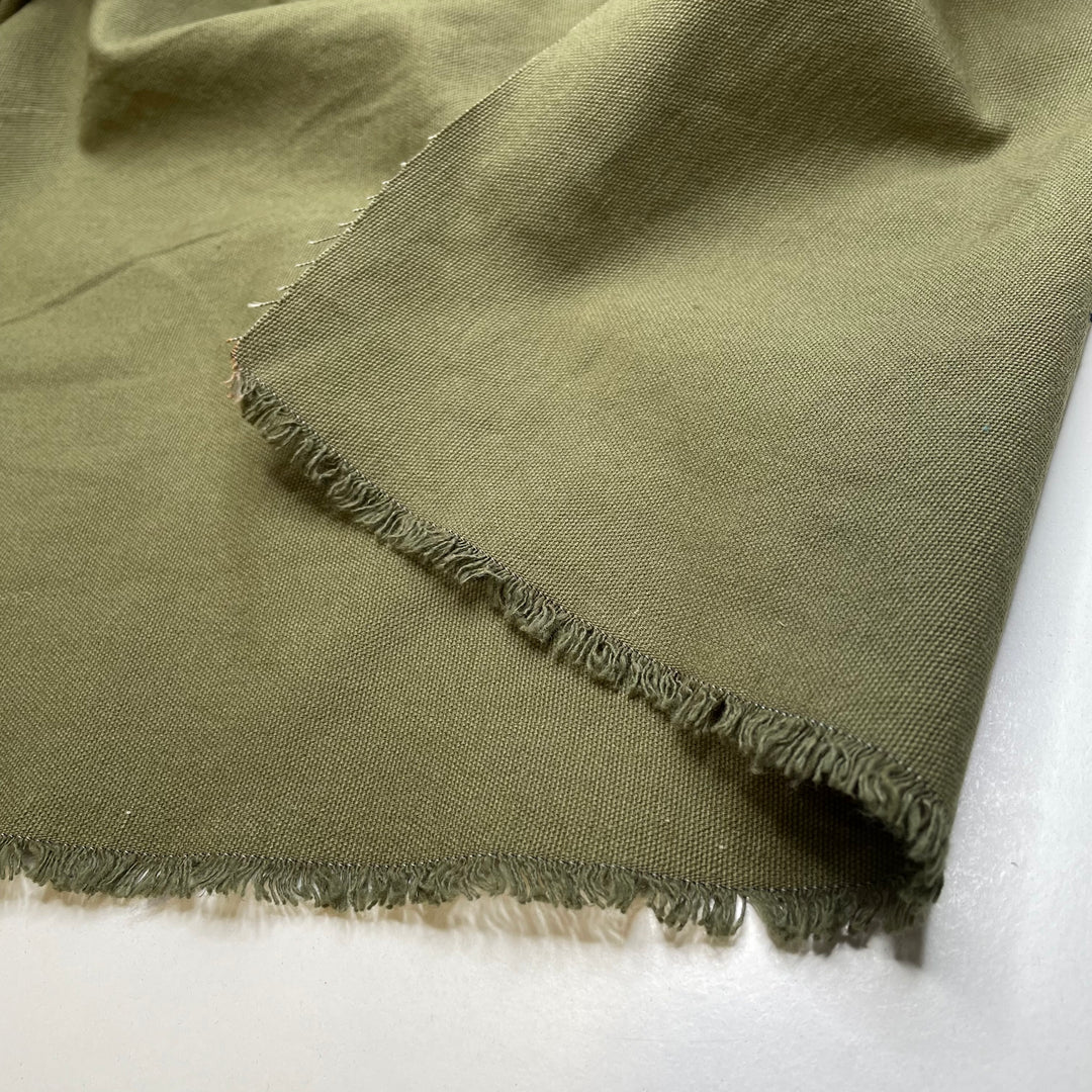 Grilled Asparagus - Basket Weave Cotton Woven - Green - 2M Bundle