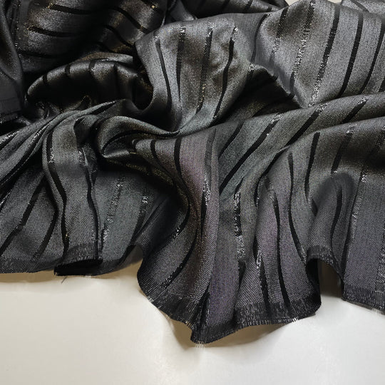 Je Ne Sais Quoi - Poly Woven - Black/Silver Stripes - 2.4M Bundle