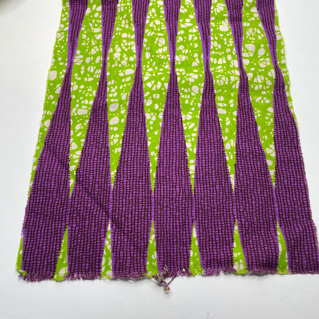 Drought Resistant - Cotton Woven - Purple/Green Geometric - 5M Bundle