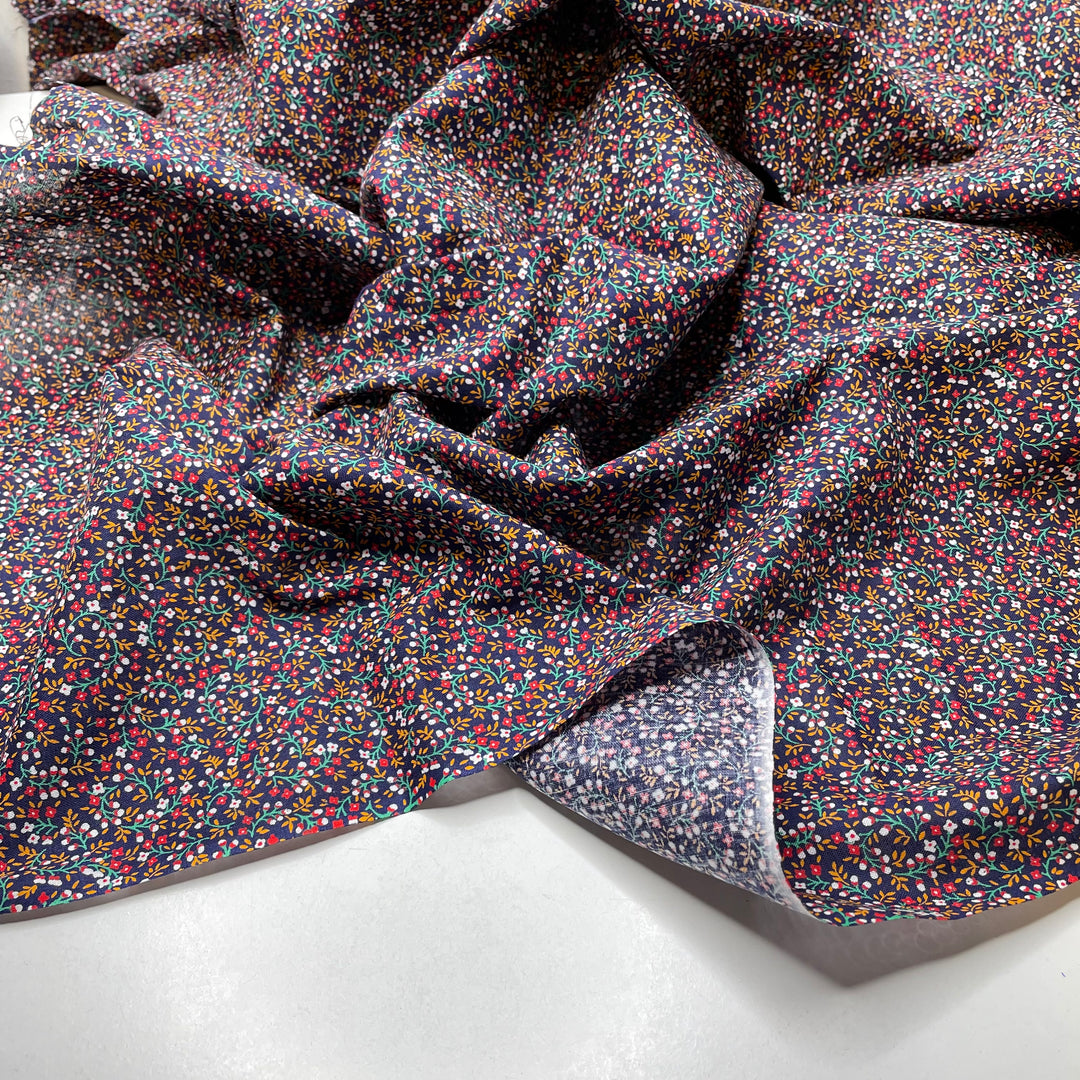 Wet Feet - Cotton Woven - Navy Multi Floral - 2M Bundle