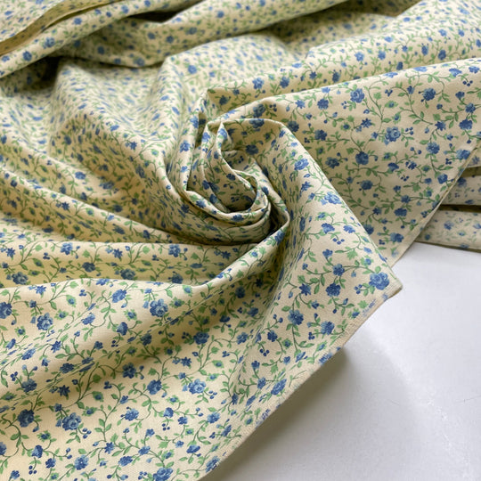 Nurturing Tendrils - Cotton Woven - Cream Floral - 2M Bundle