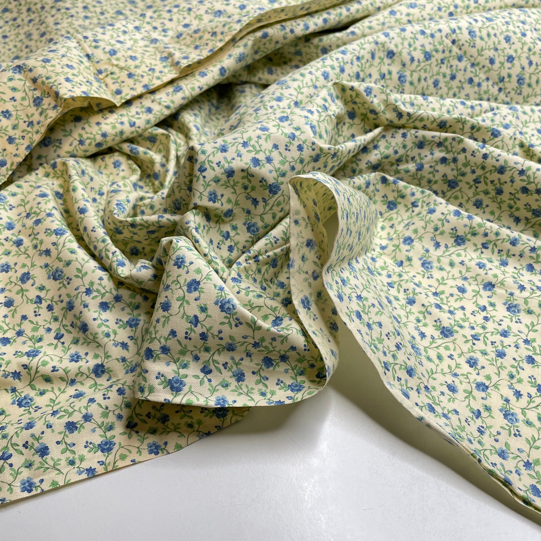 Nurturing Tendrils - Cotton Woven - Cream Floral - 2M Bundle