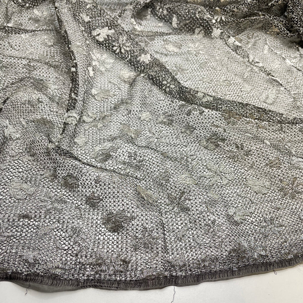 Winds Of Change - Poly Woven - Black/Silver Abstract - 1M Bundle