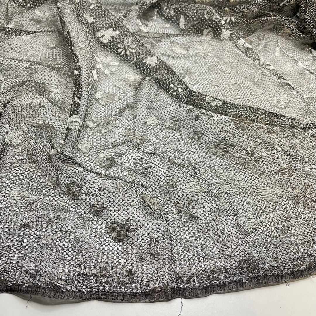 Winds Of Change - Poly Woven - Black/Silver Abstract - 1M Bundle