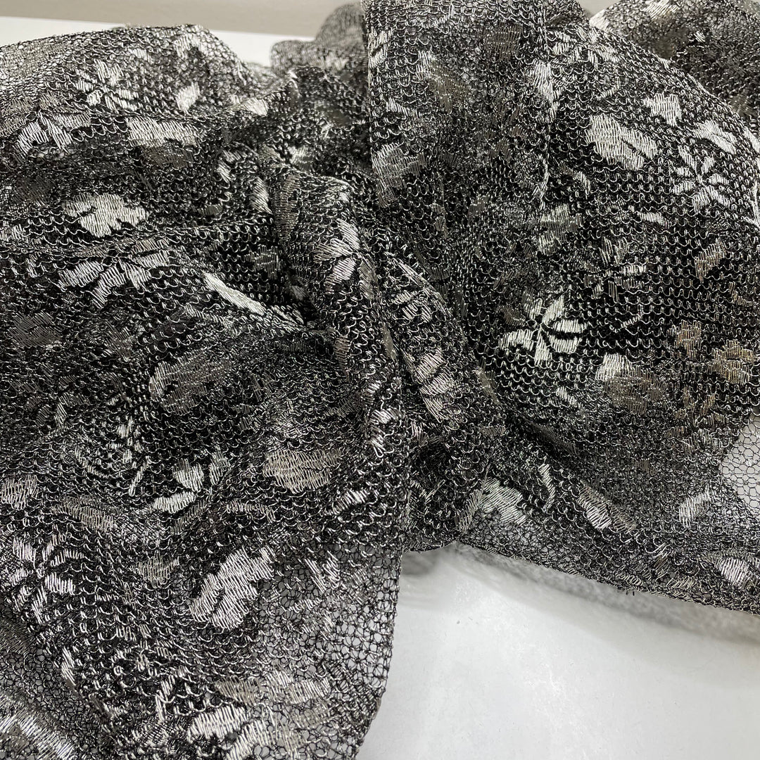 Winds Of Change - Poly Woven - Black/Silver Abstract - 1M Bundle