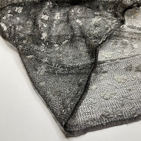 Winds Of Change - Poly Woven - Black/Silver Abstract - 1M Bundle