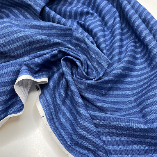 Gardening Overalls - Cotton Woven - Blue/Navy Stripes - 2.5M Bundle