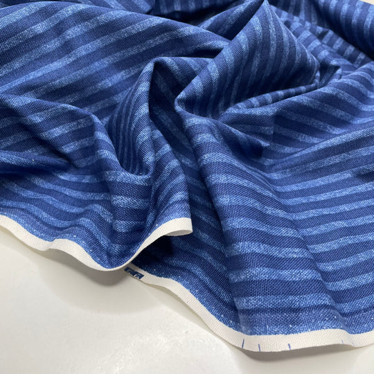 Gardening Overalls - Cotton Woven - Blue/Navy Stripes - 2.5M Bundle