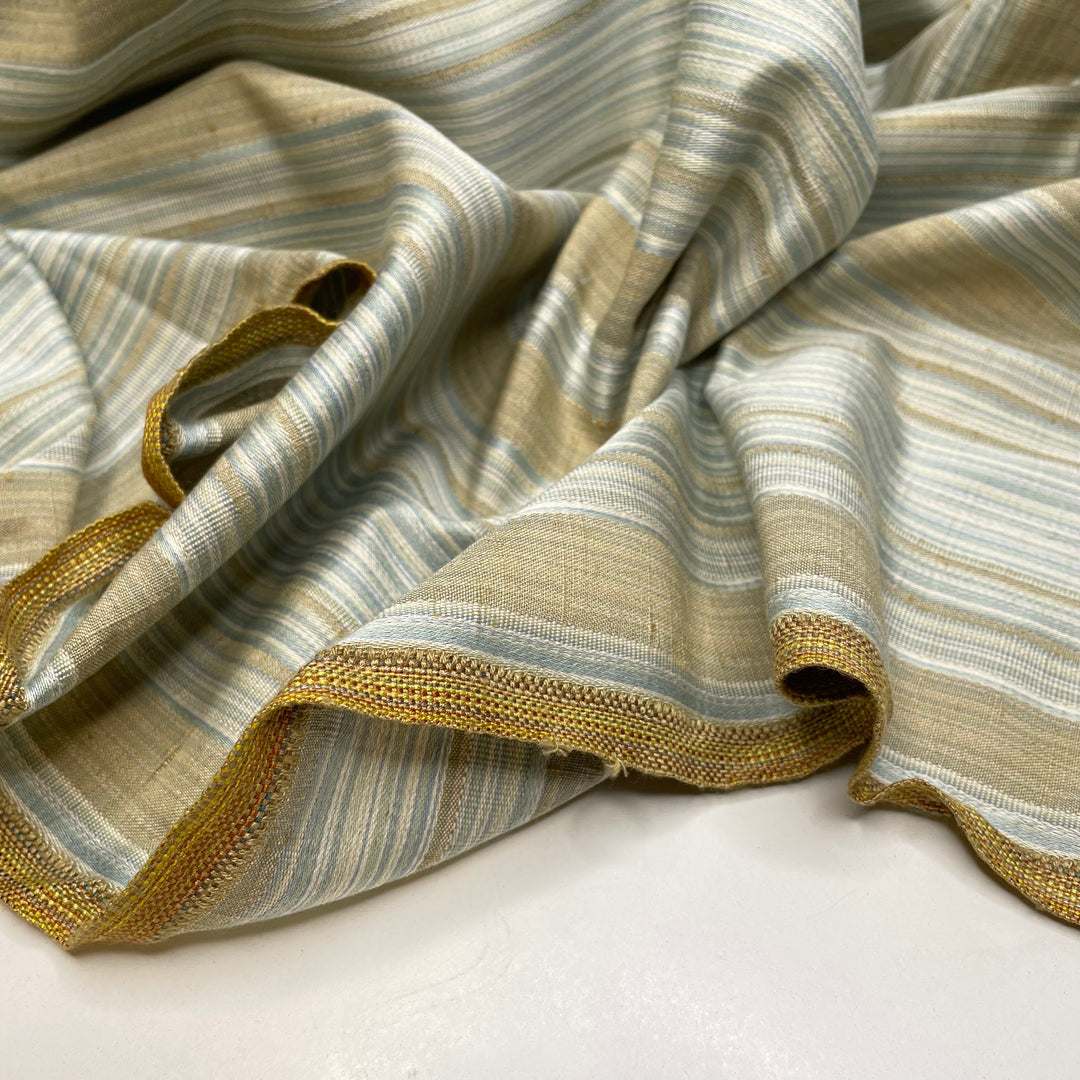 April Mist - Cotton Woven - Light Blue Multi Stripes - 1.35M Bundle