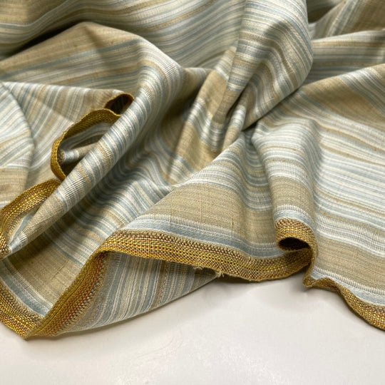 April Mist - Cotton Woven - Light Blue Multi Stripes - 1.35M Bundle