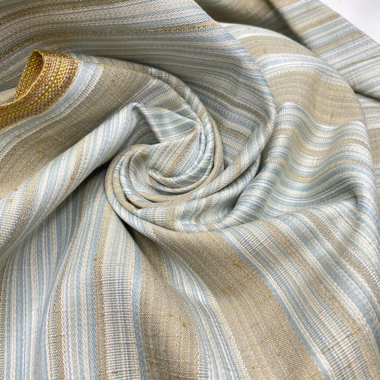 April Mist - Cotton Woven - Light Blue Multi Stripes - 1.35M Bundle