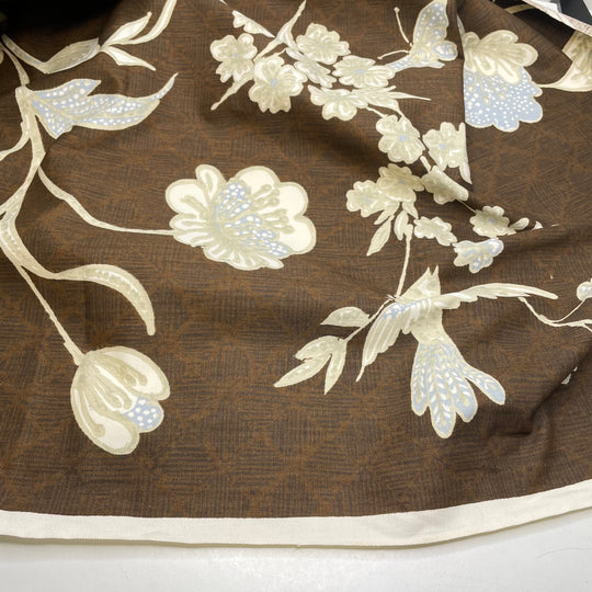 Time To Plant The Seeds - Cotton Woven - Dark Brown Multi Floral - 2.3M Bundle