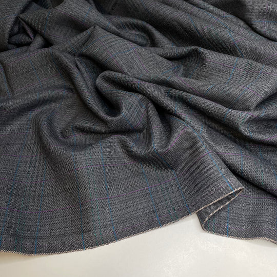 UB - Big Boss Big Time Business - Wool Woven - Grey Plaid - 4.5M Bundle