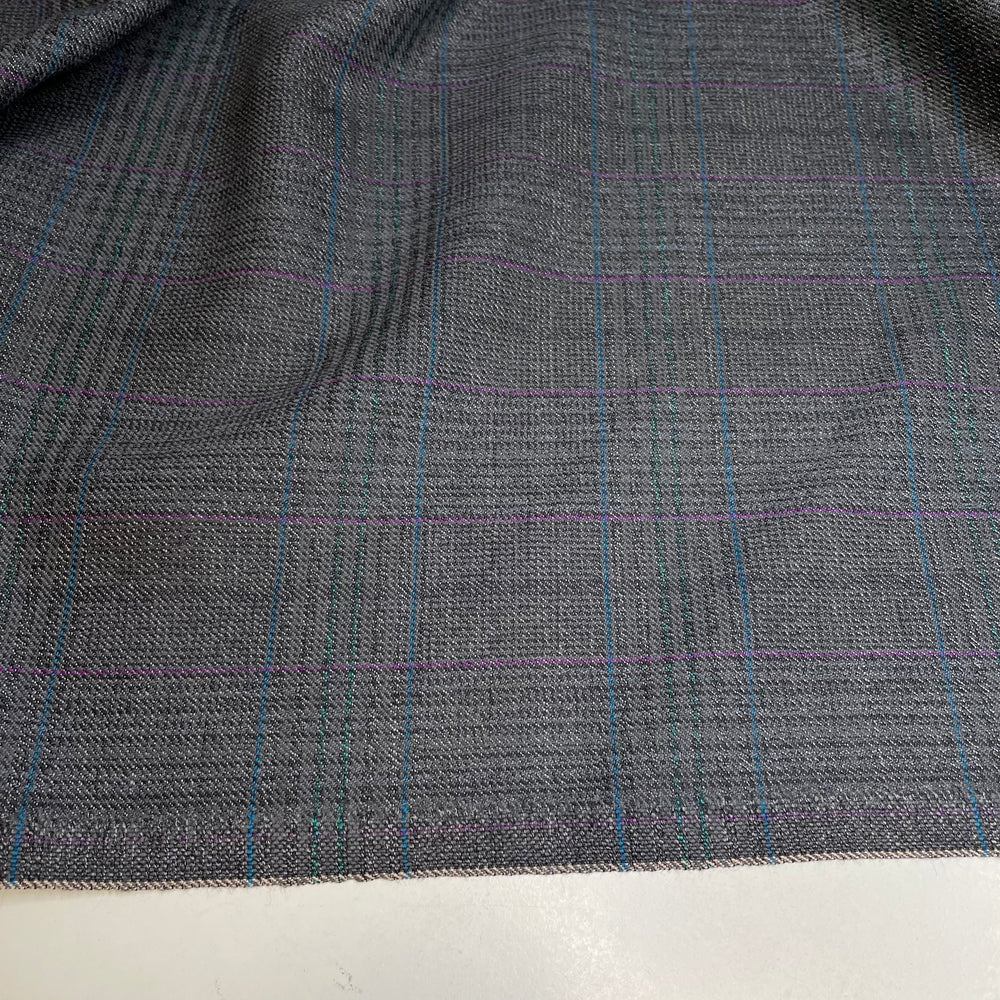 UB - Big Boss Big Time Business - Wool Woven - Grey Plaid - 4.5M Bundle