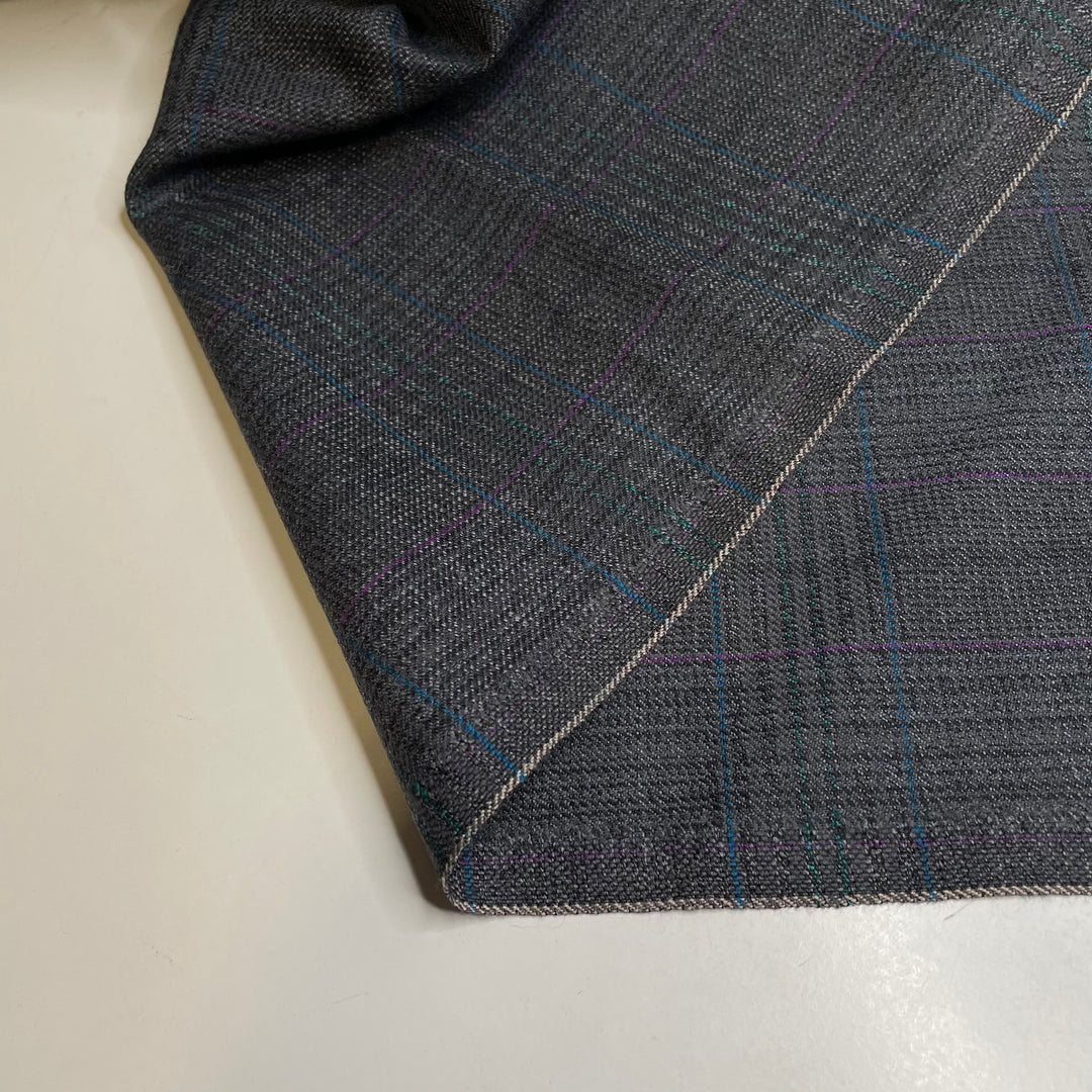 UB - Big Boss Big Time Business - Wool Woven - Grey Plaid - 4.5M Bundle