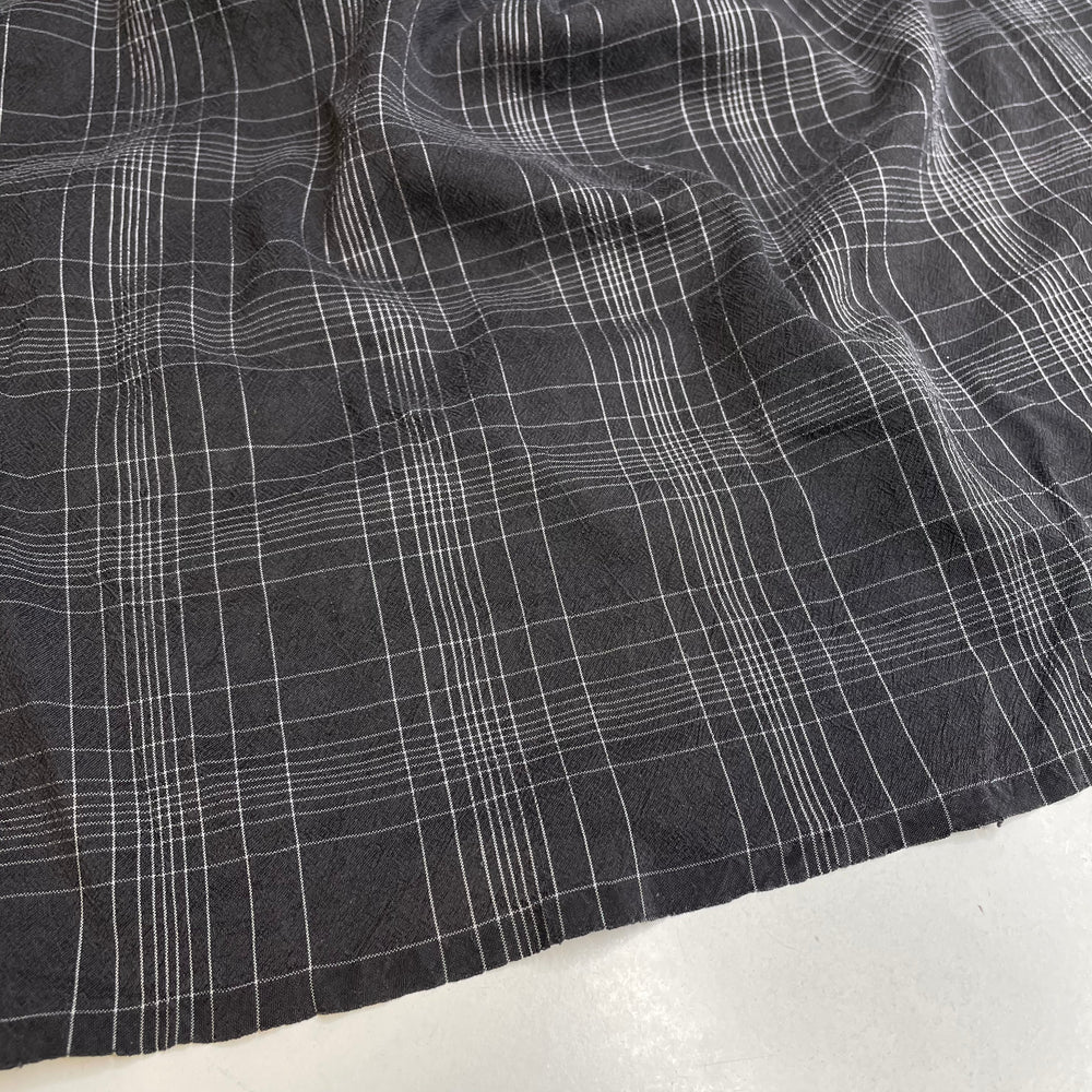 UB - Graph Of Desire - Crinkle Silk Woven - Grey Plaid - 2.8M Bundle