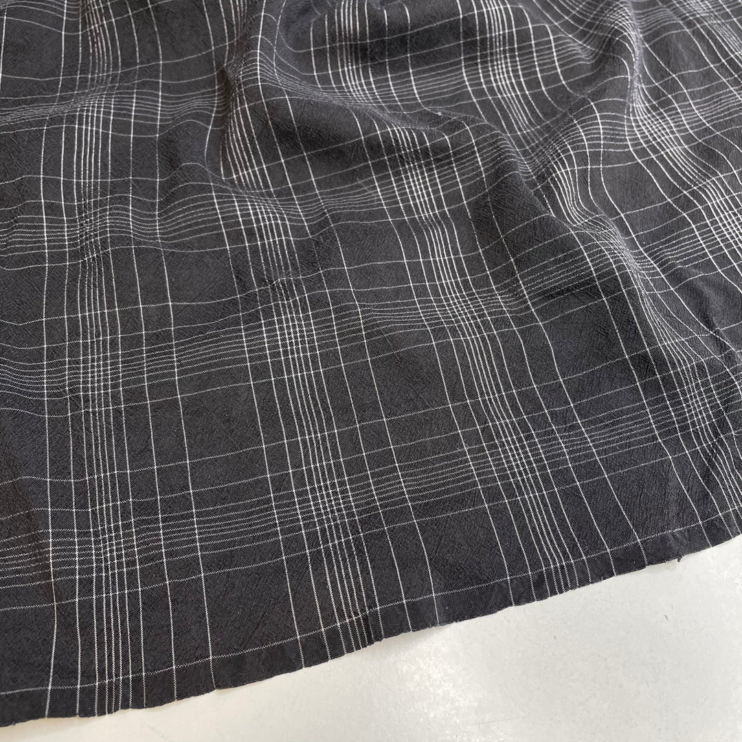UB - Graph Of Desire - Crinkle Silk Woven - Grey Plaid - 2.8M Bundle