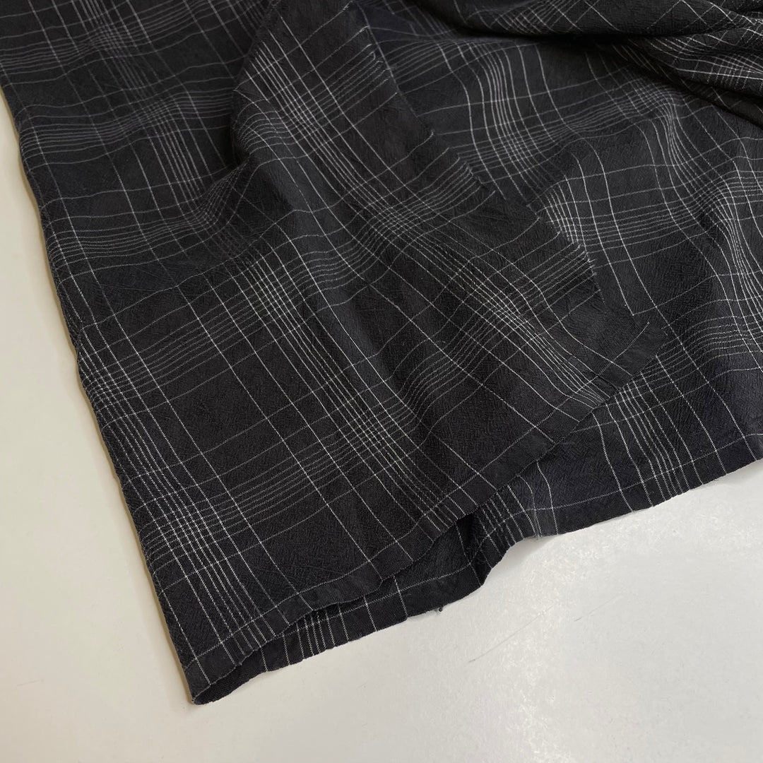 UB - Graph Of Desire - Crinkle Silk Woven - Grey Plaid - 2.8M Bundle