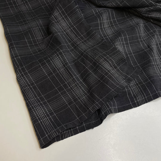 UB - Graph Of Desire - Crinkle Silk Woven - Grey Plaid - 2.8M Bundle