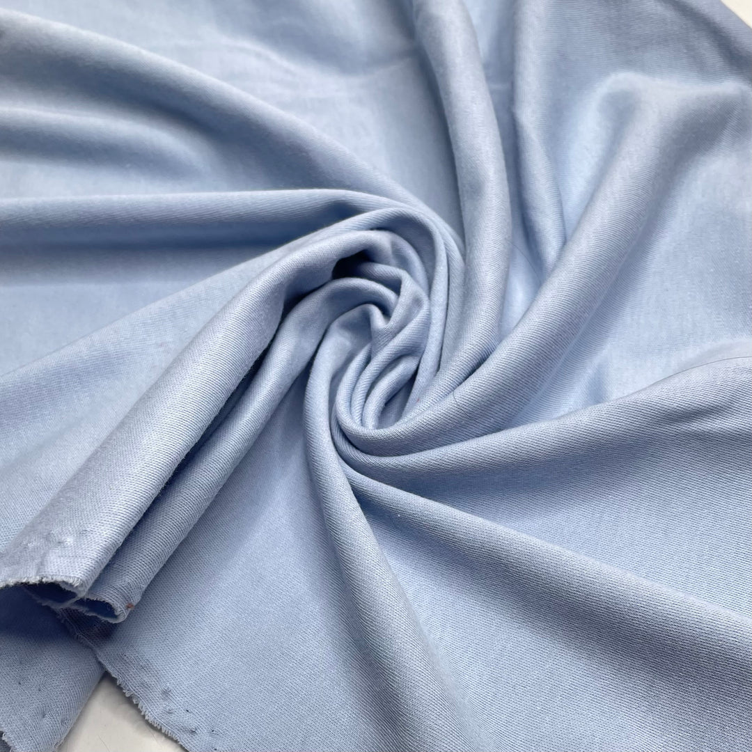 Wall Flower - Rib Knit Cotton Blend Knit - Light Blue - 1.25M Bundle