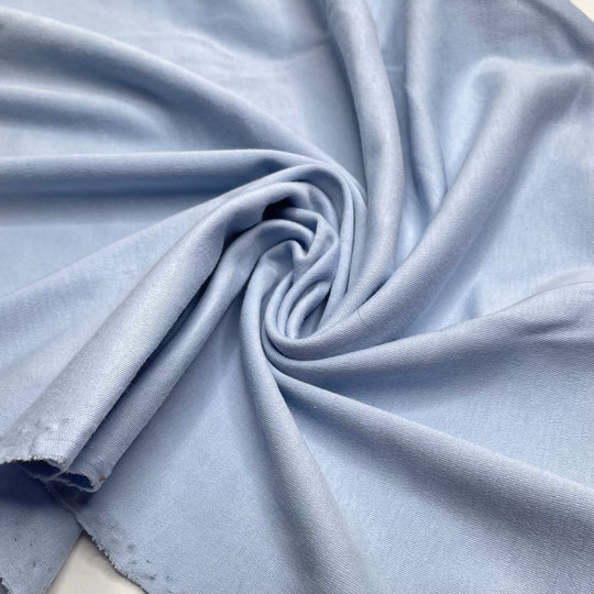 Wall Flower - Rib Knit Cotton Blend Knit - Light Blue - 1.25M Bundle