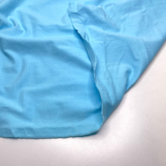 Aqua Aura - Rib Knit Cotton Blend Knit - Light Blue - 1M Bundle