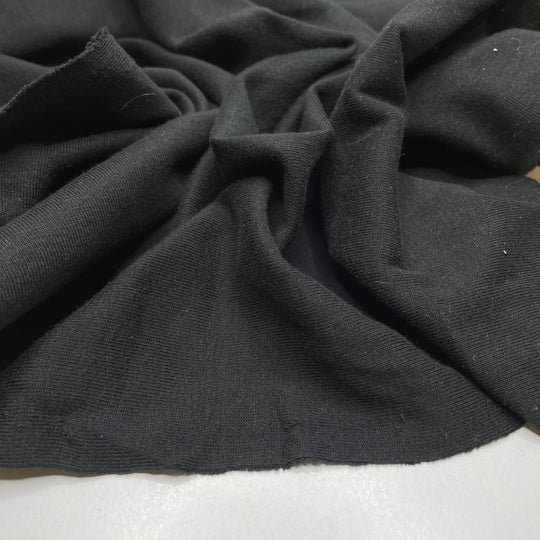 Thunder Twisted - Rib Knit Cotton Blend Knit - Black - Bundles