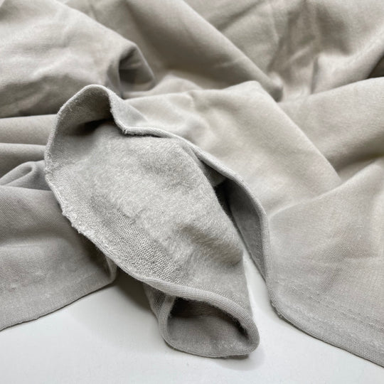 Mouse Ear - Jersey Fleece Bamboo Blend Knit - Light Grey - 0.7M Bundle
