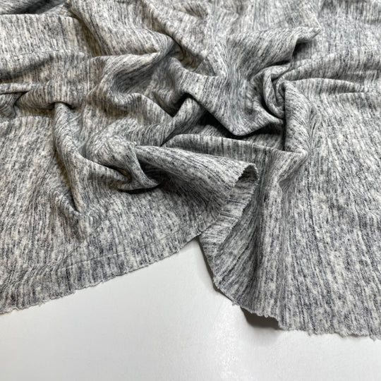 Tracks Of My Tears - Rib Knit Cotton Blend Knit - Grey - 1M Bundle