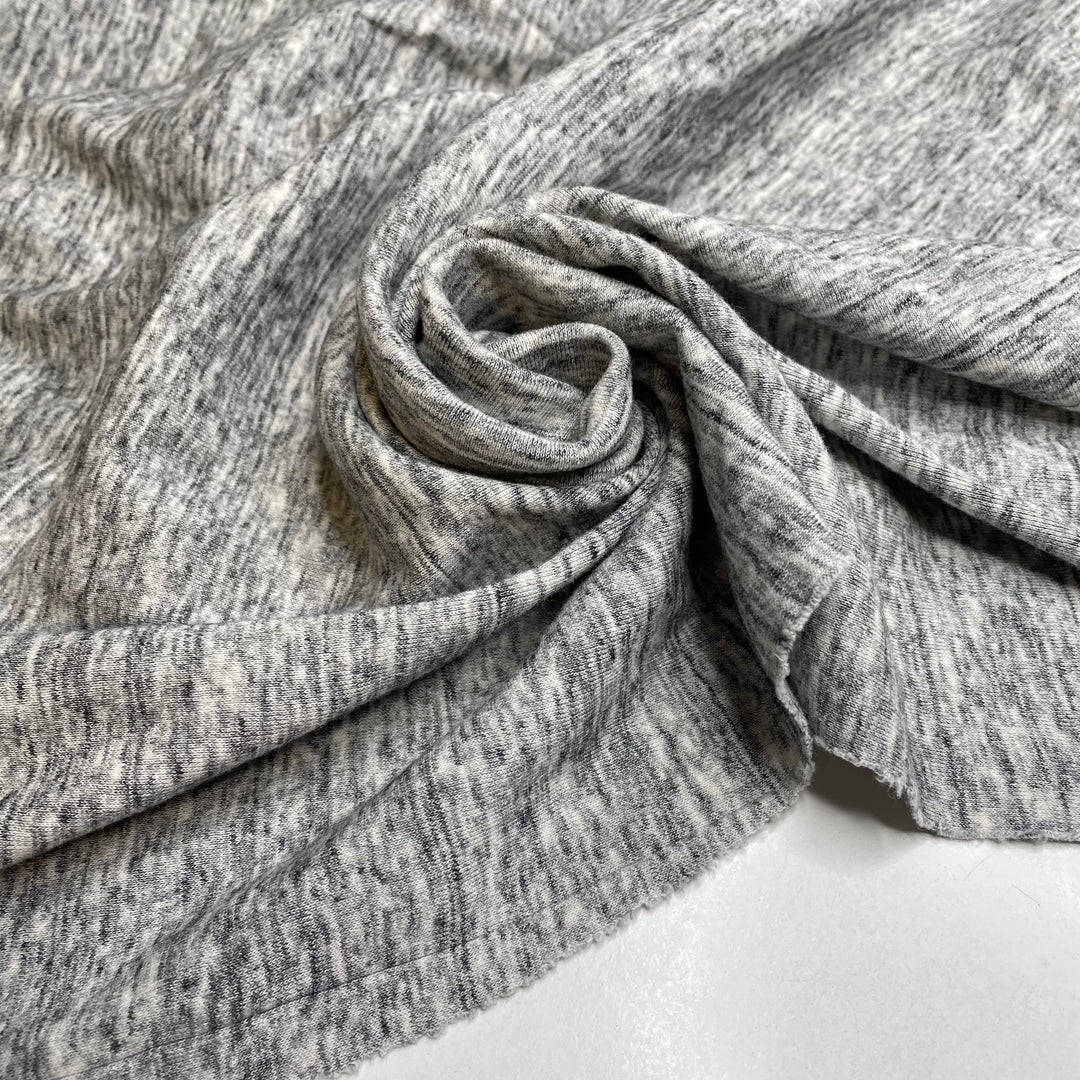 Tracks Of My Tears - Rib Knit Cotton Blend Knit - Grey - 1M Bundle