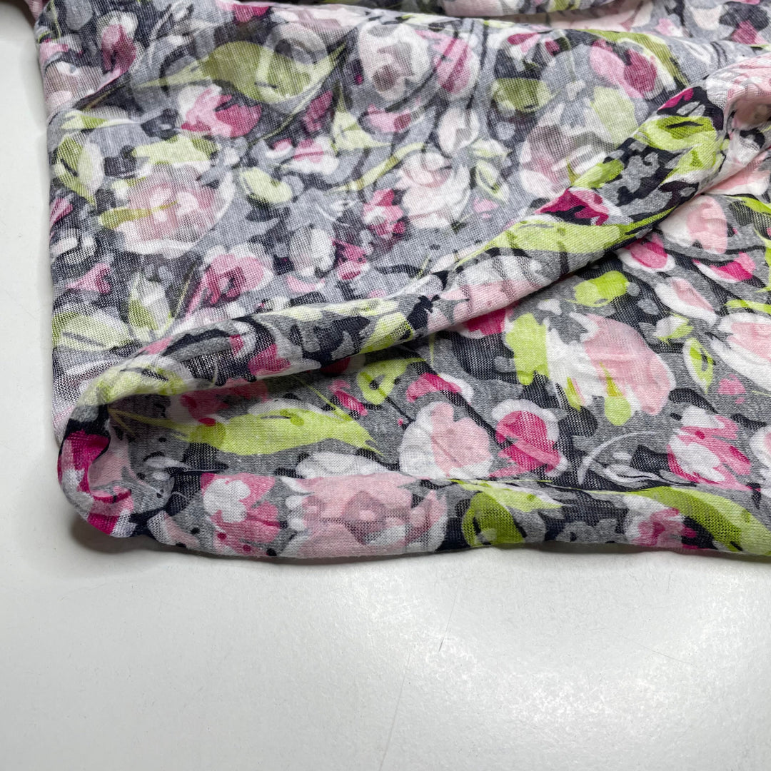 Flowery Sweets - Cotton/Poly Knit - Black Multi Floral - 1.9M Bundle