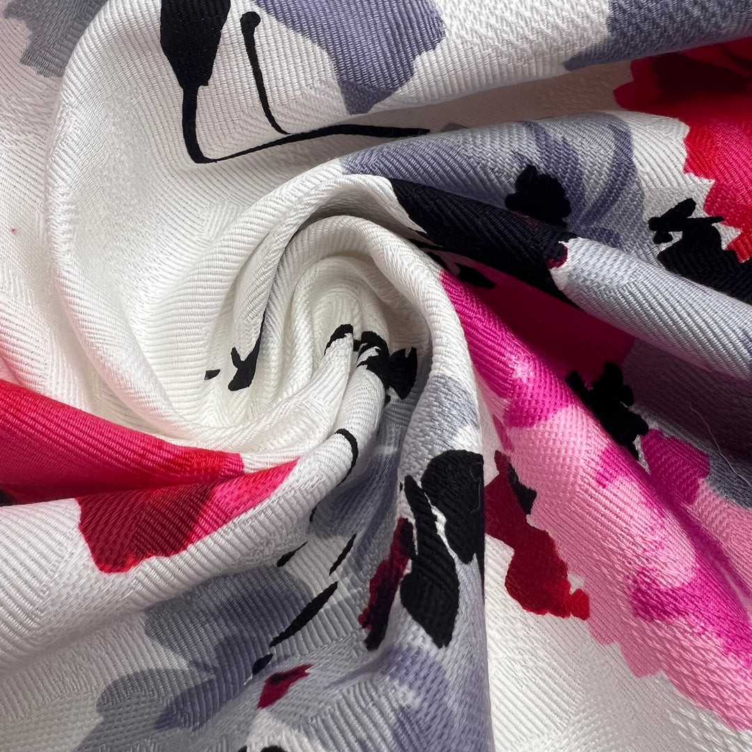 Freshly Picked - Print By John Kaldoor Cotton Woven - White/Pink Floral - 2M Bundle