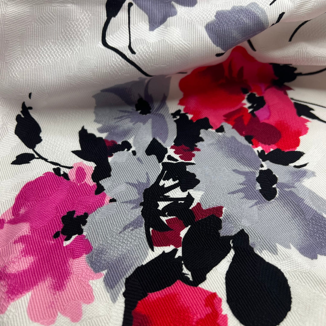 Freshly Picked - Print By John Kaldoor Cotton Woven - White/Pink Floral - 2M Bundle