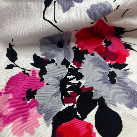 Freshly Picked - Print By John Kaldoor Cotton Woven - White/Pink Floral - 2M Bundle